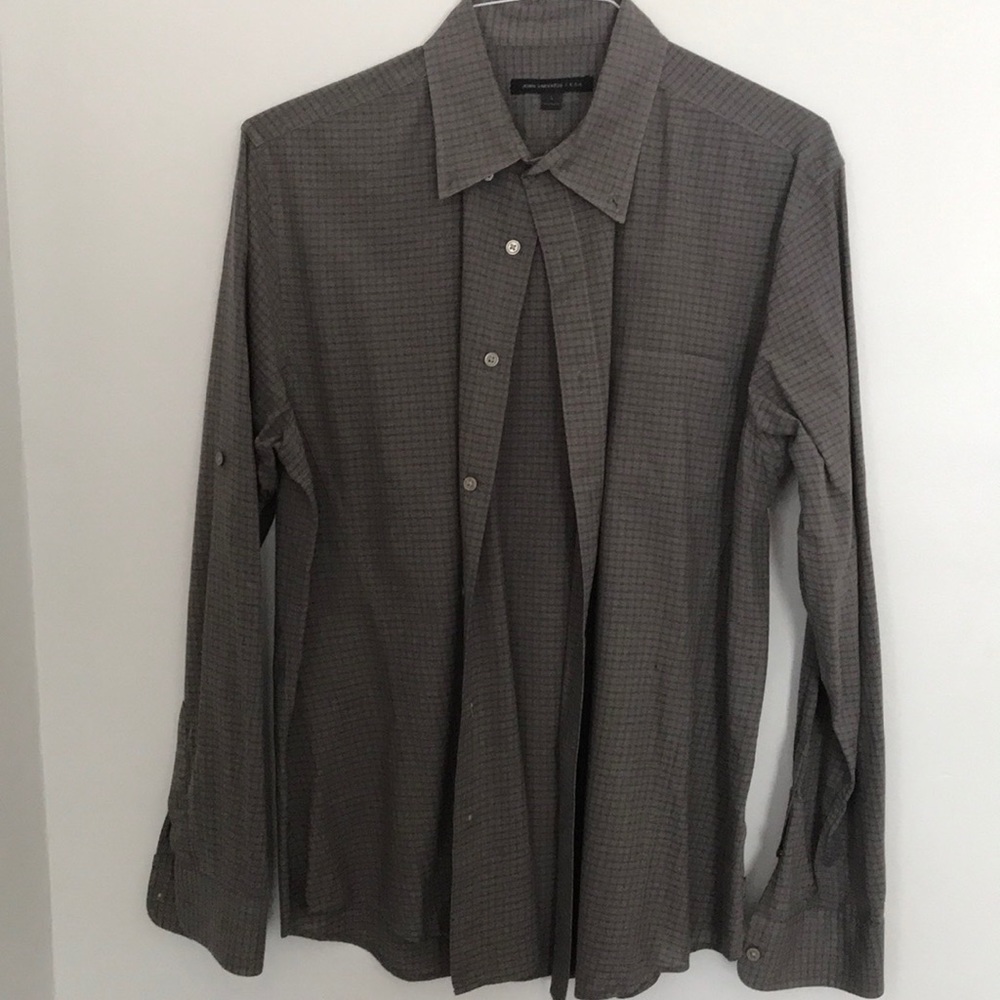 John Varvatos Microcheck Shirt.